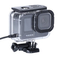 Funda protectora a prueba de golpes y polvo con orificio de carga y hebilla Montaje básico y tornillo para GoPro HERO10 Black / HERO9 Black