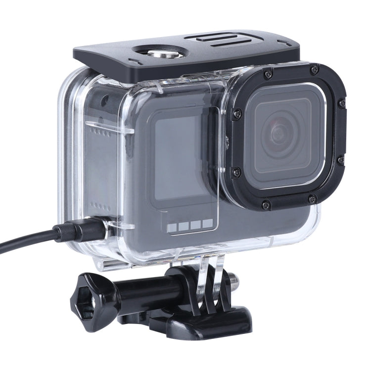 Funda protectora a prueba de golpes y polvo con orificio de carga y hebilla Montaje básico y tornillo para GoPro HERO10 Black / HERO9 Black