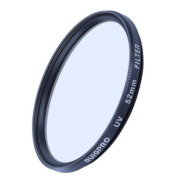 RUIGPRO para GoPro HERO10 Black / HERO9 Black Filtro de lente UV profesional de 52 mm con anillo adaptador de filtro y tapa de lente