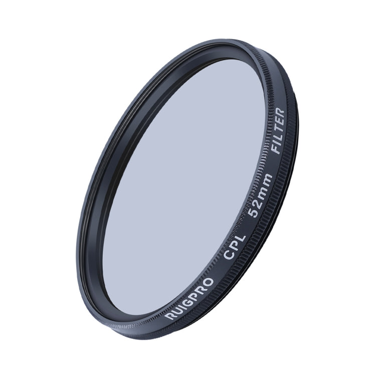 RUIGPRO para GoPro HERO10 Black / HERO9 Black Filtro de lente CPL profesional de 52 mm con anillo adaptador de filtro y tapa de lente