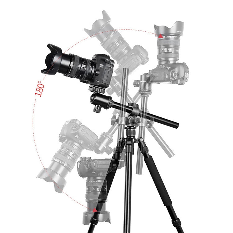TRIOPO Oubao TA330 Soporte de trípode de brazo horizontal Soporte de pluma de columna central de liberación rápida con rótula de bola de trípode, TA330