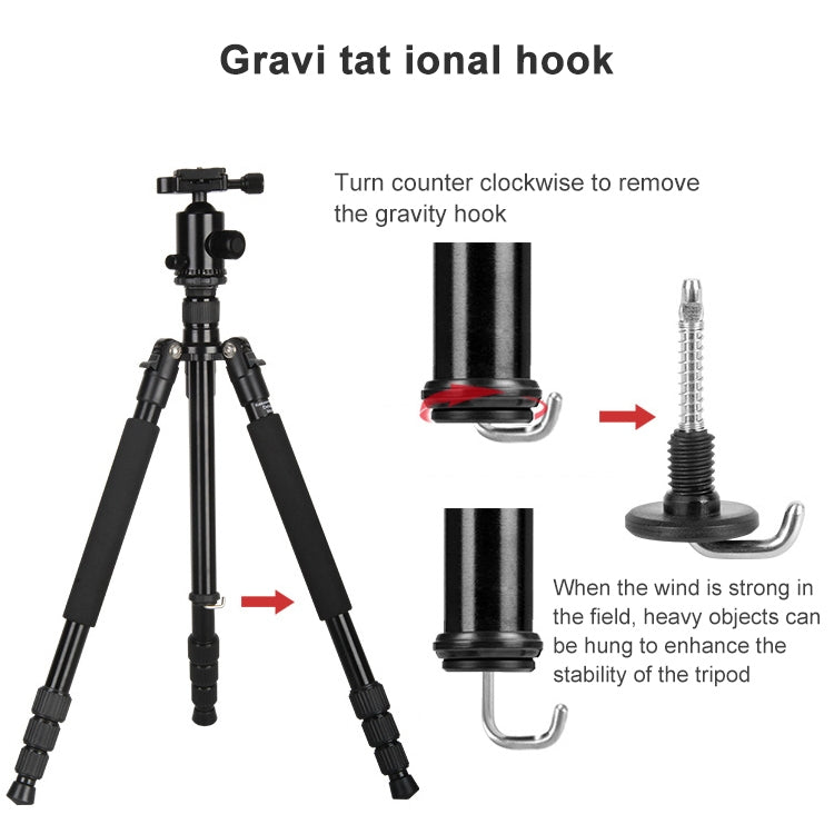 TRIOPO Oubao TA330 Soporte de trípode de brazo horizontal Soporte de pluma de columna central de liberación rápida con rótula de bola de trípode, TA330