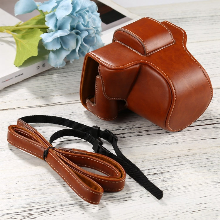 Estuche de cuerpo completo para cámara de cuero PU con correa para FUJIFILM X-T200 (lente de 15-45 mm), For FUJI  X-T200