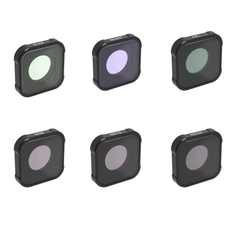 JSR KB Series STAR+CPL+NIGHT+ND8+ND16+ND32 Filtro de lente para GoPro HERO10 Negro / HERO9 Negro, 6-in-1