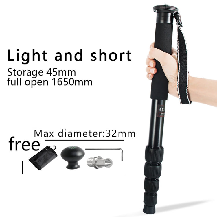 BEXIN MAS325 Soporte monopié de aleación de aluminio para cámara DSLR portátil de viaje al aire libre, MAS325