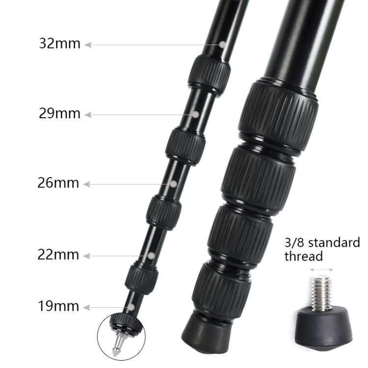 BEXIN MAS325 Soporte monopié de aleación de aluminio para cámara DSLR portátil de viaje al aire libre, MAS325