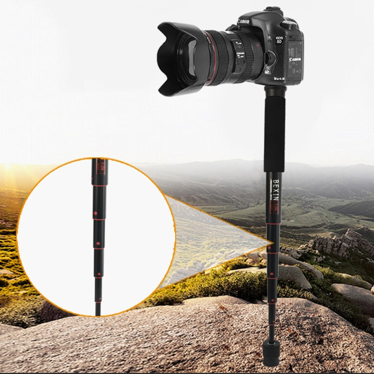 BEXIN P256A Soporte monopié de aleación de aluminio para cámara DSLR portátil de viaje al aire libre, P256A
