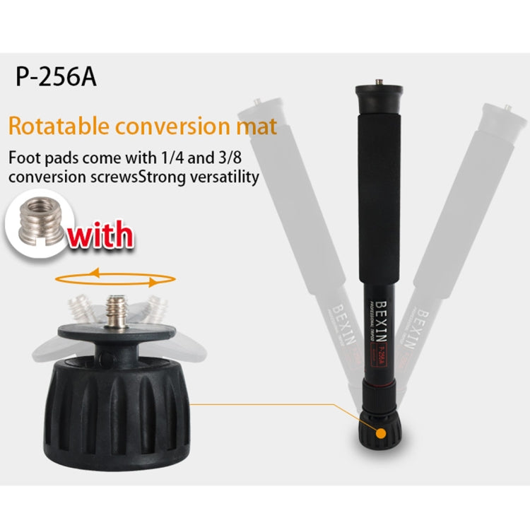 BEXIN P256A Soporte monopié de aleación de aluminio para cámara DSLR portátil de viaje al aire libre, P256A