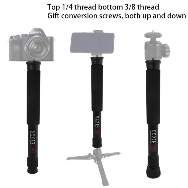 BEXIN P256A Soporte monopié de aleación de aluminio para cámara DSLR portátil de viaje al aire libre, P256A