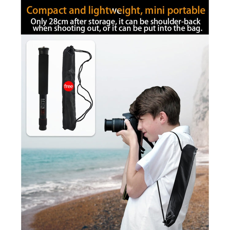 BEXIN P256A Soporte monopié de aleación de aluminio para cámara DSLR portátil de viaje al aire libre, P256A