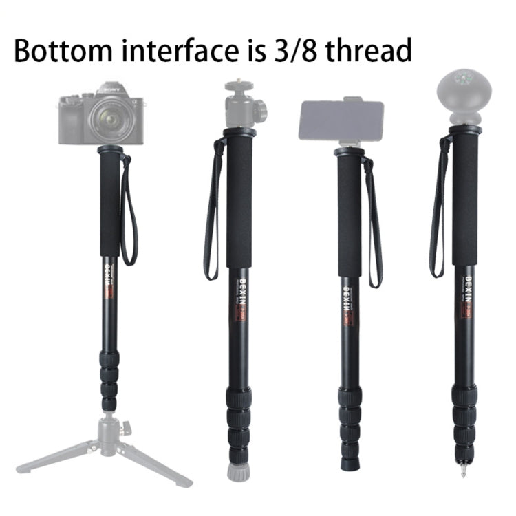 BEXIN P285-A Soporte monopié de aleación de aluminio para cámara DSLR portátil de viaje al aire libre, P285-A