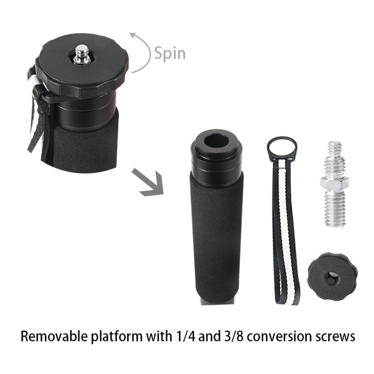 BEXIN P306C Soporte monopié de fibra de carbono para cámara DSLR portátil de viaje al aire libre, P306C