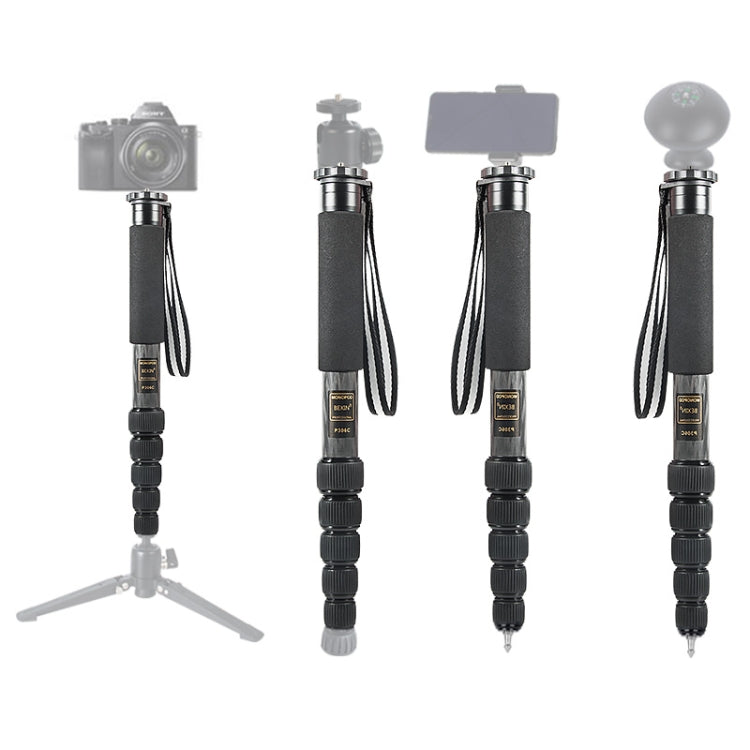 BEXIN P306C Soporte monopié de fibra de carbono para cámara DSLR portátil de viaje al aire libre, P306C