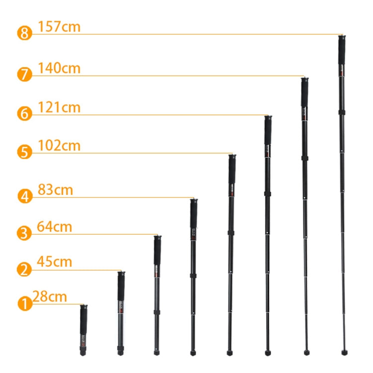 BEXIN P308D Soporte monopié de aleación de aluminio para cámara DSLR portátil de viaje al aire libre, P308D