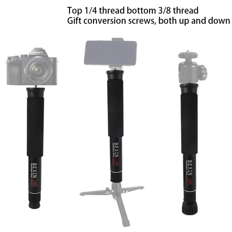 BEXIN P308D Soporte monopié de aleación de aluminio para cámara DSLR portátil de viaje al aire libre, P308D