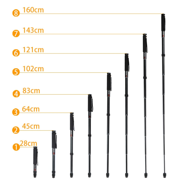BEXIN P308 Soporte monopié de aleación de aluminio para cámara DSLR portátil de viaje al aire libre, P308