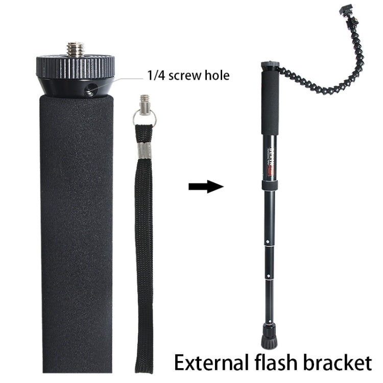 BEXIN P308B Soporte monopié de aleación de aluminio para cámara DSLR portátil de viaje al aire libre, P308B