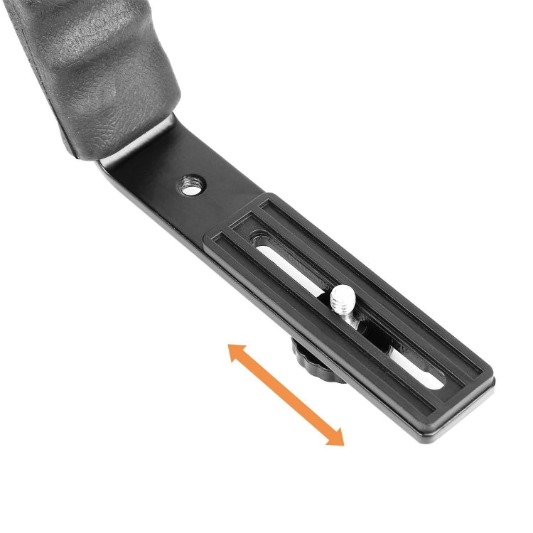 Soporte para cámara con soporte para flash de aluminio en forma de L, L-Shaped