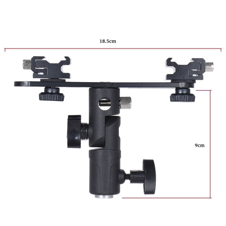 Soporte de flash de zapata doble, Double Hot Bracket