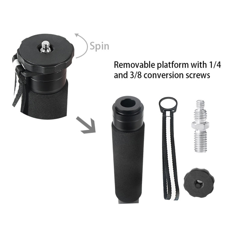 BEXIN P285-C Soporte monopié de fibra de carbono para cámara DSLR portátil de viaje al aire libre, P285-C