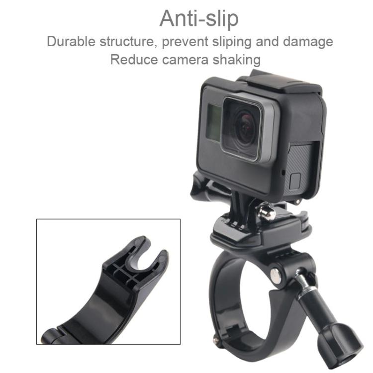 GP434 Soporte de fijación para manillar de bicicleta y motocicleta de gran tamaño para GoPro Hero11 Black / HERO10 Black /9 Black /8 Black /7/6/5/5 Session /4 Session /4/3+ /3/2/1, DJI Osmo Action y otrosCámaras de acción, GP434