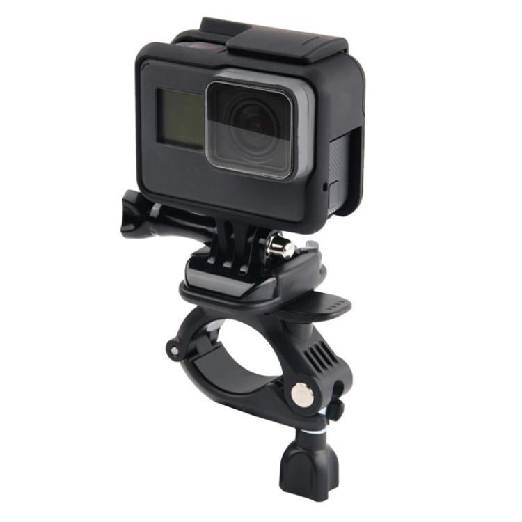 GP435 Soporte de fijación para manillar de bicicleta y motocicleta de tamaño pequeño para GoPro Hero11 Black / HERO10 Black /9 Black /8 Black /7/6/5/5 Session /4 Session /4/3+ /3/2/1, DJI Osmo Action y otrosCámaras de acción, GP435