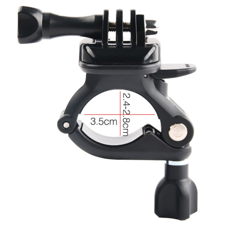 GP435 Soporte de fijación para manillar de bicicleta y motocicleta de tamaño pequeño para GoPro Hero11 Black / HERO10 Black /9 Black /8 Black /7/6/5/5 Session /4 Session /4/3+ /3/2/1, DJI Osmo Action y otrosCámaras de acción, GP435