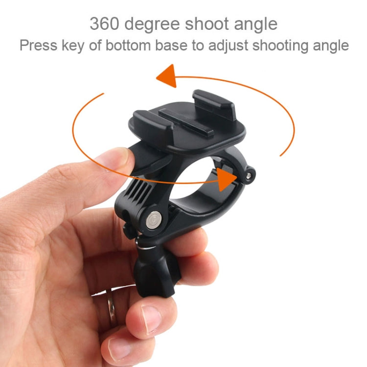GP435 Soporte de fijación para manillar de bicicleta y motocicleta de tamaño pequeño para GoPro Hero11 Black / HERO10 Black /9 Black /8 Black /7/6/5/5 Session /4 Session /4/3+ /3/2/1, DJI Osmo Action y otrosCámaras de acción, GP435
