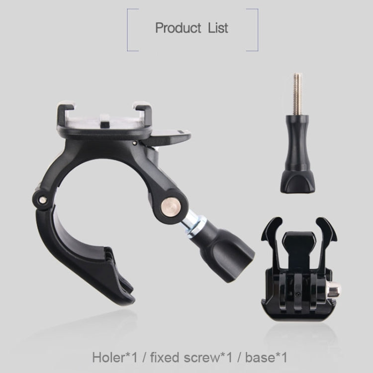 GP435 Soporte de fijación para manillar de bicicleta y motocicleta de tamaño pequeño para GoPro Hero11 Black / HERO10 Black /9 Black /8 Black /7/6/5/5 Session /4 Session /4/3+ /3/2/1, DJI Osmo Action y otrosCámaras de acción, GP435