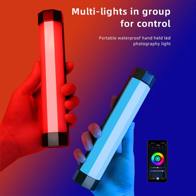 LUXCeO RGB Foto colorida LED Stick Luz de video Control de aplicación Temperatura de color ajustable Luz de relleno LED de mano impermeable con control remoto, P200 RGB