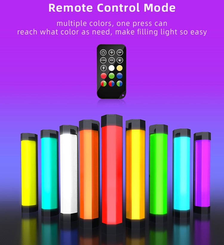 LUXCeO RGB Foto colorida LED Stick Luz de video Control de aplicación Temperatura de color ajustable Luz de relleno LED de mano impermeable con control remoto, P200 RGB