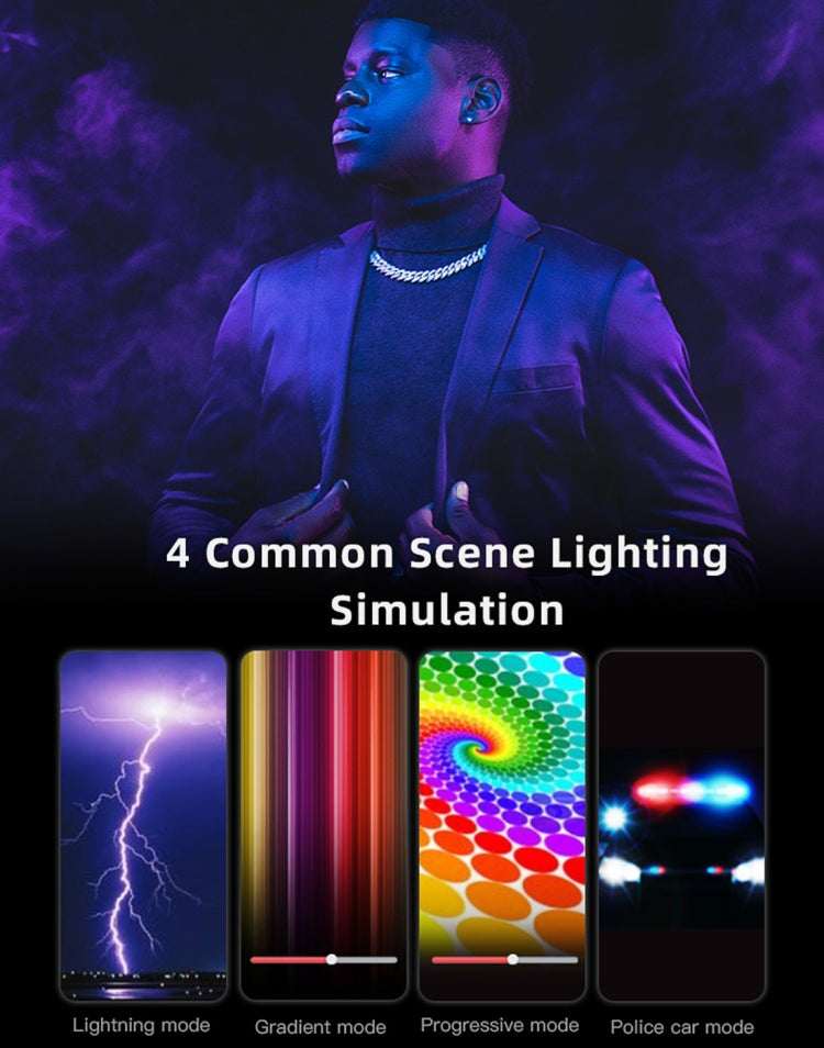 LUXCeO RGB Foto colorida LED Stick Luz de video Control de aplicación Temperatura de color ajustable Luz de relleno LED de mano impermeable con control remoto, P200 RGB