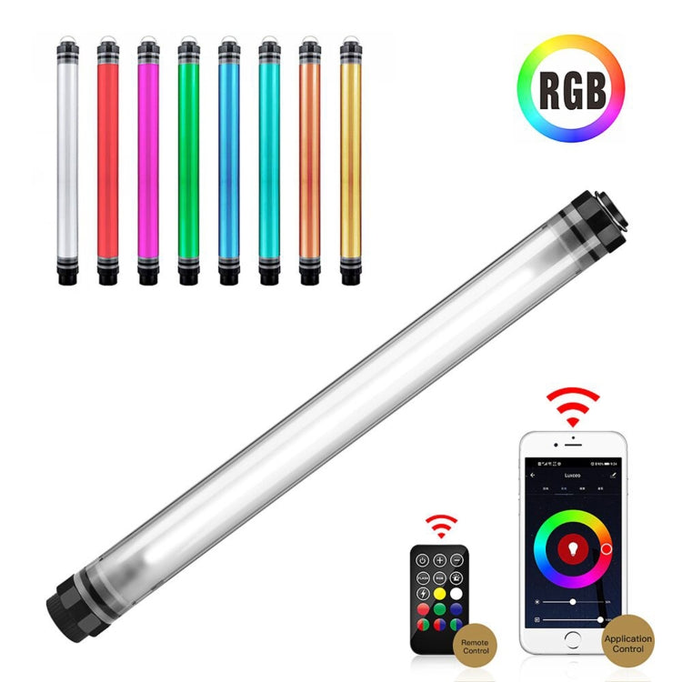 LUXCeO P7RGB Pro Foto Colorida LED Stick Luz de Video Control de Aplicación Temperatura de Color Ajustable Luz de Relleno LED de Mano Impermeable con Control Remoto, P7RGB Pro