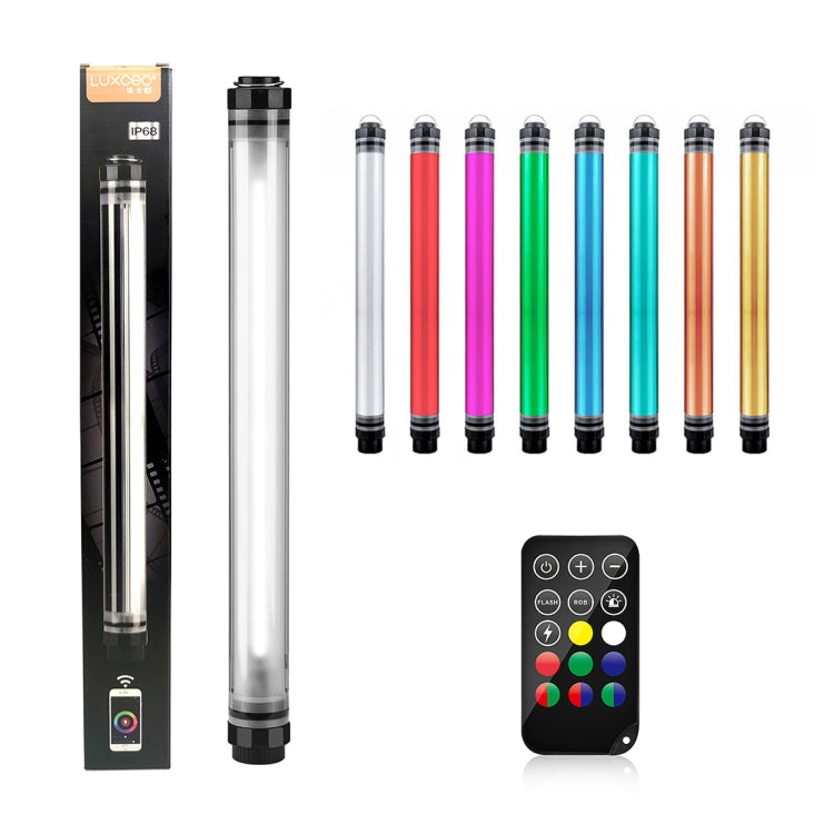 LUXCeO P7RGB Pro Foto Colorida LED Stick Luz de Video Control de Aplicación Temperatura de Color Ajustable Luz de Relleno LED de Mano Impermeable con Control Remoto, P7RGB Pro