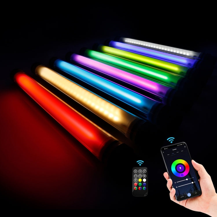 LUXCeO P7RGB Pro Foto Colorida LED Stick Luz de Video Control de Aplicación Temperatura de Color Ajustable Luz de Relleno LED de Mano Impermeable con Control Remoto, P7RGB Pro