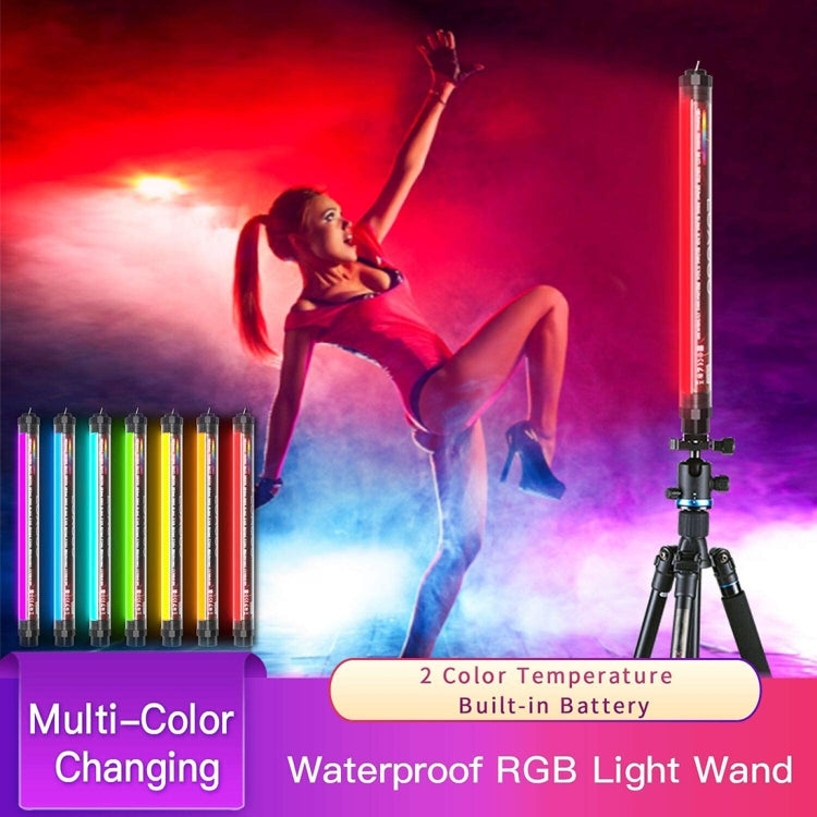 LUXCeO P7RGB Pro Foto Colorida LED Stick Luz de Video Control de Aplicación Temperatura de Color Ajustable Luz de Relleno LED de Mano Impermeable con Control Remoto, P7RGB Pro