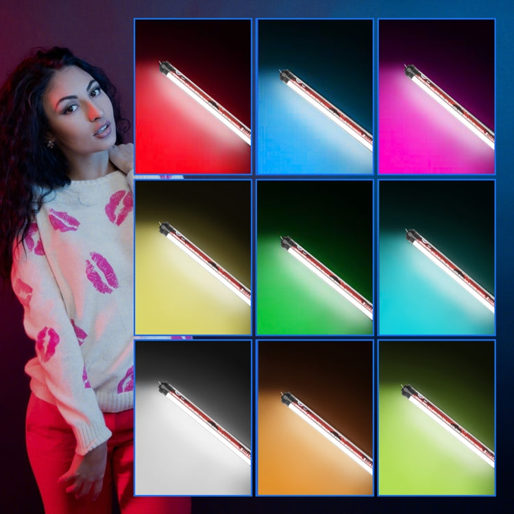 LUXCeO P7RGB Pro Foto Colorida LED Stick Luz de Video Control de Aplicación Temperatura de Color Ajustable Luz de Relleno LED de Mano Impermeable con Control Remoto, P7RGB Pro