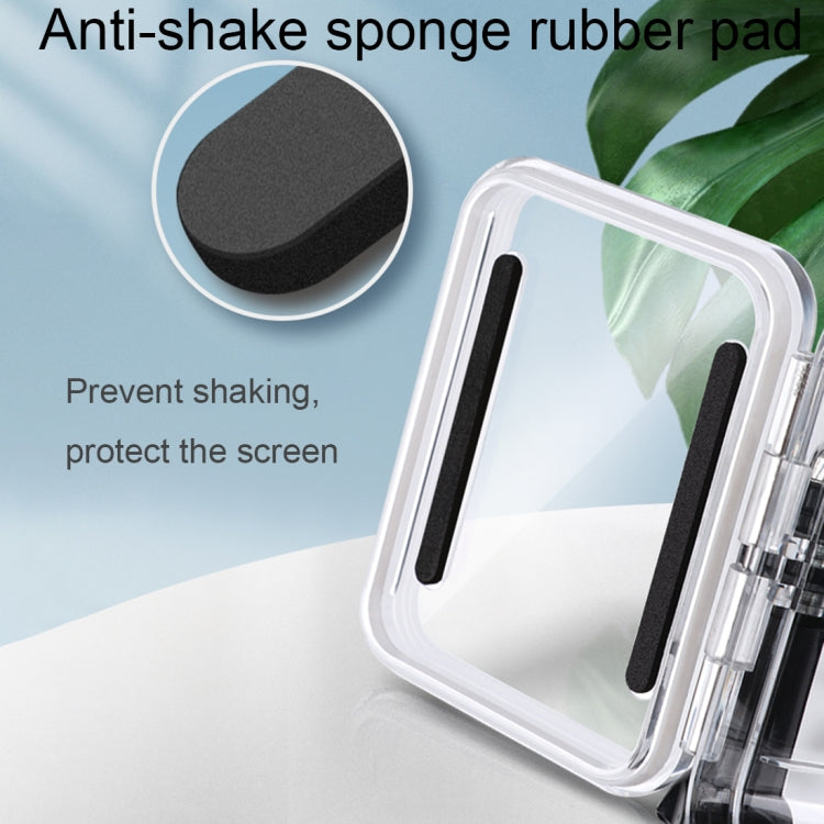 Para GoPro HERO8 Funda protectora negra resistente al agua de 45 m con hebilla Montaje básico y tornillo y empuñadura flotante Bobber y correa e inserciones antivaho, Transparent HERO8 Case