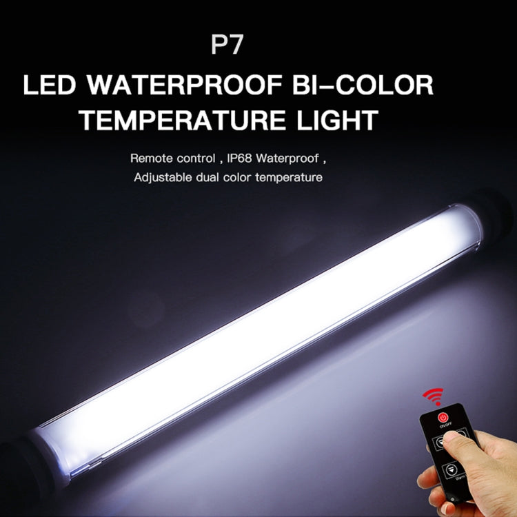 LUXCeO P7 Luz de relleno LED de mano resistente al agua con luz LED para fotografía y temperatura de doble Color con Control remoto, P7
