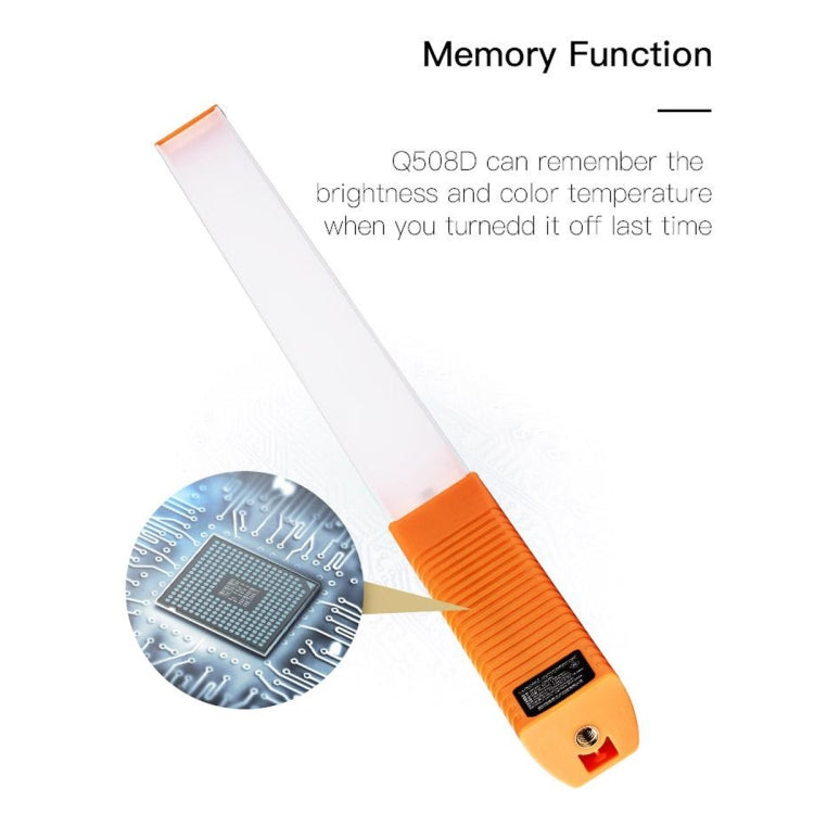 LUXCeO Q508D Luz de vídeo LED de doble temperatura de Color, lámpara de iluminación de Flash de luz de relleno LED de mano, Q508D