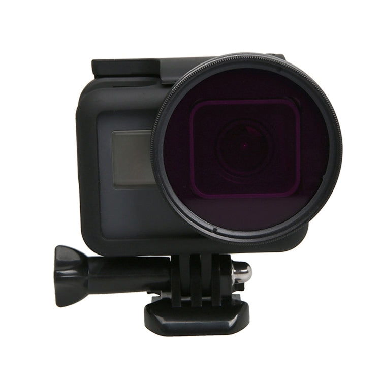 Para GoPro HERO5 Sport Action Camera Filtro de lente profesional de 52 mm (CPL + UV + ND8 + ND2 + Star 8 + Rojo + Amarillo + FLD / Púrpura) y anillo adaptador de carcasa impermeable, 10 in 1