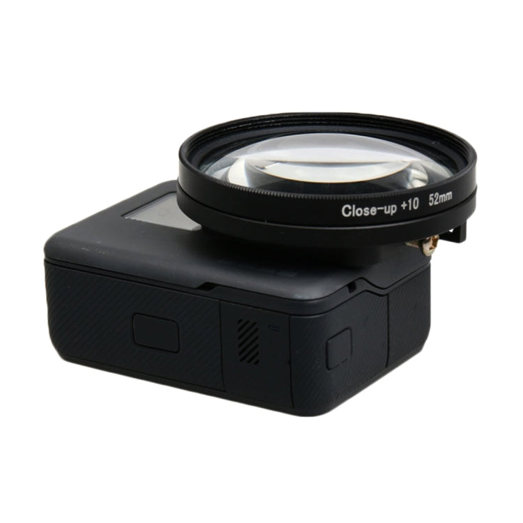 Para GoPro HERO5 Cámara de acción deportiva Filtro de primer plano de lente macro profesional de 52 mm 10X