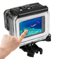 Para GoPro HERO5 30 m Funda protectora impermeable para PC y ABS + Cubierta trasera táctil con hebilla Montaje básico y tornillo largo, Tamaño de la cubierta trasera: 7 x 6 cm, Protective Case
