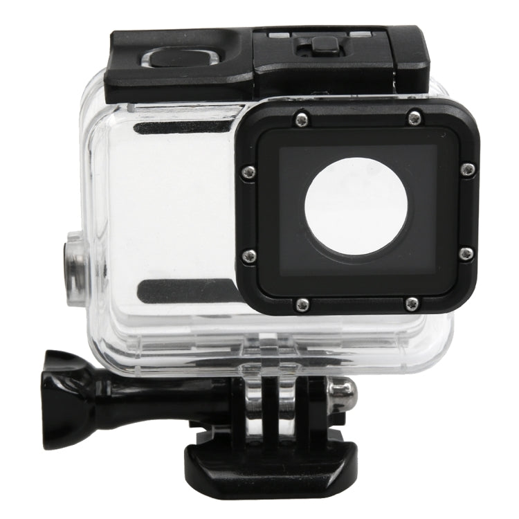 Para GoPro HERO5 30 m Funda protectora impermeable para PC y ABS + Cubierta trasera táctil con hebilla Montaje básico y tornillo largo, Tamaño de la cubierta trasera: 7 x 6 cm, Protective Case