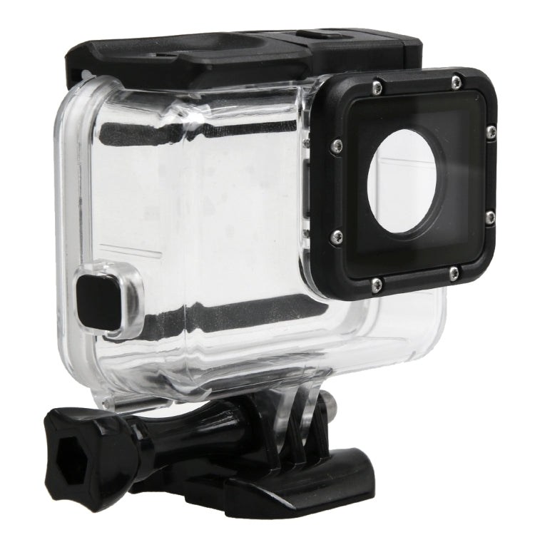 Para GoPro HERO5 30 m Funda protectora impermeable para PC y ABS + Cubierta trasera táctil con hebilla Montaje básico y tornillo largo, Tamaño de la cubierta trasera: 7 x 6 cm, Protective Case