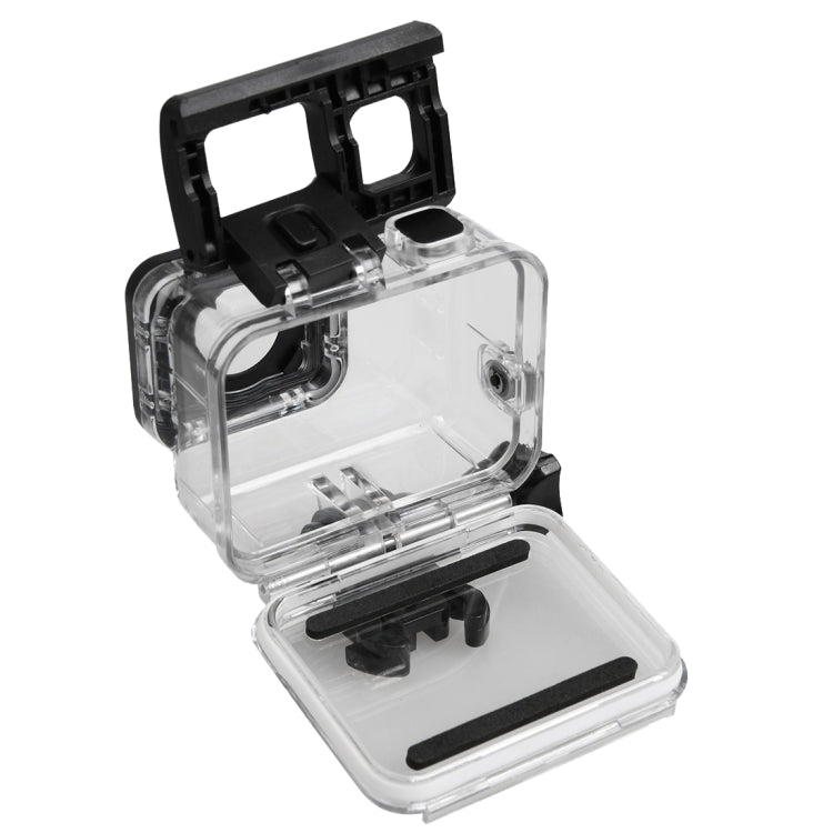 Para GoPro HERO5 30 m Funda protectora impermeable para PC y ABS + Cubierta trasera táctil con hebilla Montaje básico y tornillo largo, Tamaño de la cubierta trasera: 7 x 6 cm, Protective Case