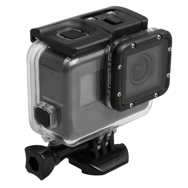 Para GoPro HERO5 30 m Funda protectora impermeable para PC y ABS + Cubierta trasera táctil con hebilla Montaje básico y tornillo largo, Tamaño de la cubierta trasera: 7 x 6 cm, Protective Case