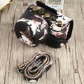 Funda para cámara de cuero PU con estampado de flores para Sony A6000 / A6300 / A6400 / Nex 6