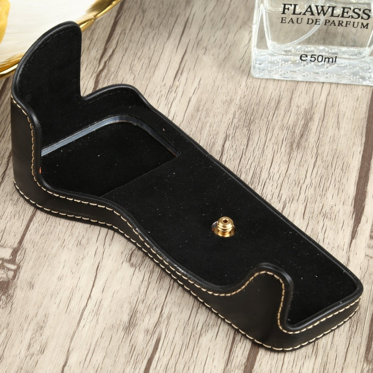 Base de media funda para cámara de cuero PU con rosca de 1/4 de pulgada para Canon EOS 77D / 800D, For Canon  EOS 77D, For Canon EOS 77D