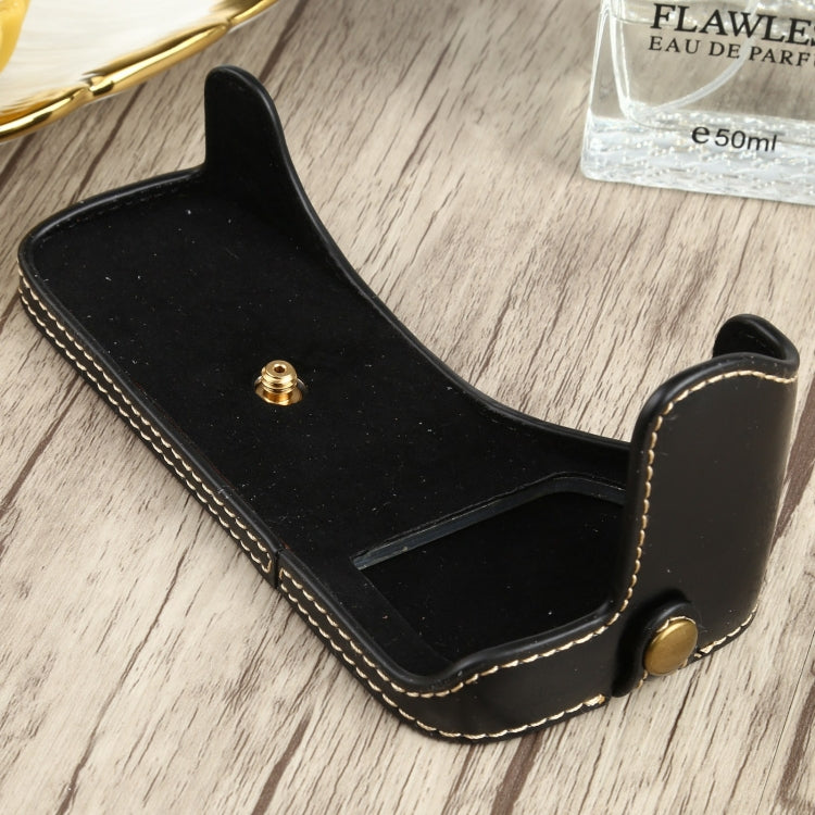 Base de media funda para cámara de cuero PU con rosca de 1/4 de pulgada para Canon EOS 77D / 800D, For Canon  EOS 77D, For Canon EOS 77D